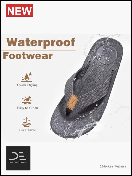 Mens Flip Flops Arch Support Comfortable Summer Beach Thong Sandals Yoga Foam main image 7